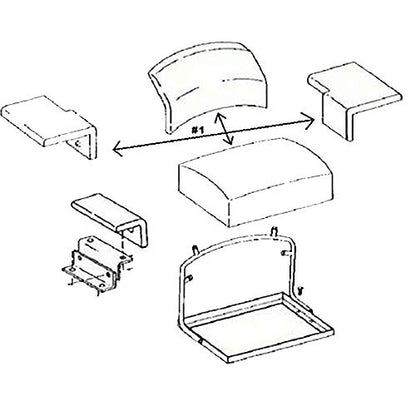 PV834 nuevo asiento cojín montaje se adapta a John Deere 350-B 350C 450-B 450C 450D 550 +