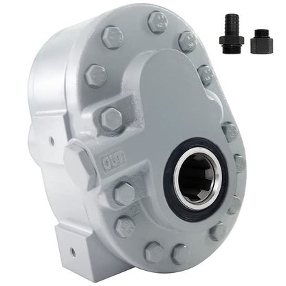 Kewam Bomba hidráulica PTO 21.2 GPM 540 RPM 2250PSI, entrada y salida SAE12, bomba de toma de energía hidráulica 6 dientes SAE16 para tractor y camiones