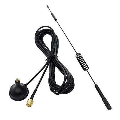 Antena omni de resorte direccional GSM con conector macho SMA, cable de 3 pies y base magnética, bandas 3G 4G LTE, ganancia de 12 dBi y 698-960/1710-2700 MHz