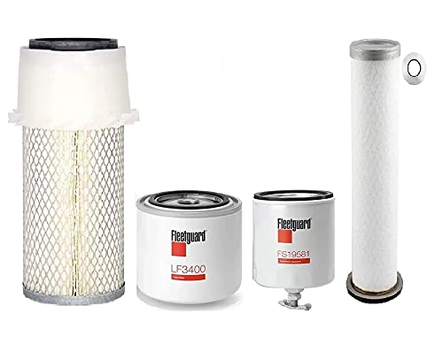 Bobcat S130 S150 S160 S175 S185 S205 W/Kubota V2203 Eng, kit de filtros All Fleetguard (AF437K, AF1966, LF3400, FS19581), sustituye a Bobcat (6598492, 6598362, 6675517, 6667352)