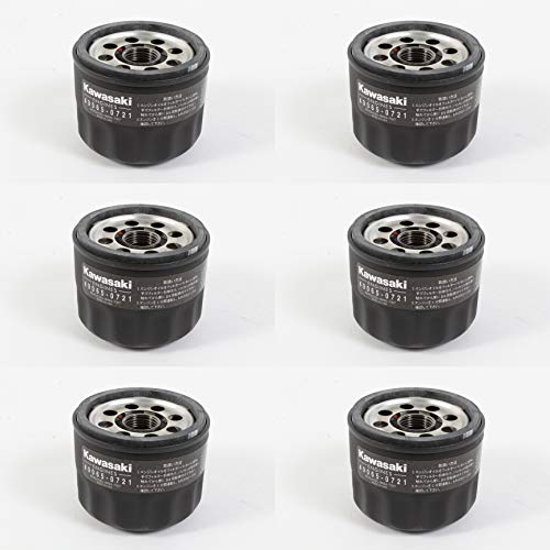 Kawasaki Paquete de 6 filtros de aceite originales 49065-0721 que sustituyen al fabricante 49065-7007
