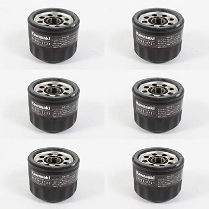 Kawasaki Paquete de 6 filtros de aceite originales 49065-0721 que sustituyen al fabricante 49065-7007
