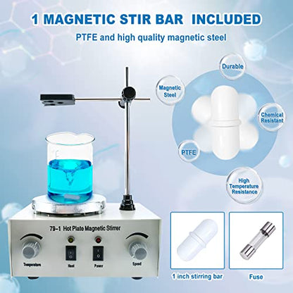 Agitador magnético de placa caliente de 1000 ml, agitador magnético, agitador de laboratorio, 2400 rpm