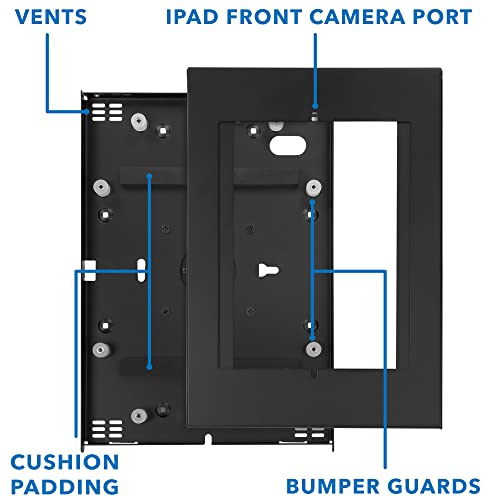 Soporte de Suelo para quiosco antirrobo para Tableta Compatible con iPad y Samsung | Soporte para Check-in Seguro y Ajustable en Altura | Diseño de atornillado Seguro o Independiente