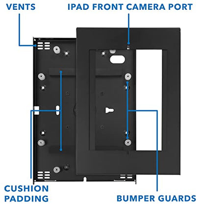 Soporte de Suelo para quiosco antirrobo para Tableta Compatible con iPad y Samsung | Soporte para Check-in Seguro y Ajustable en Altura | Diseño de atornillado Seguro o Independiente