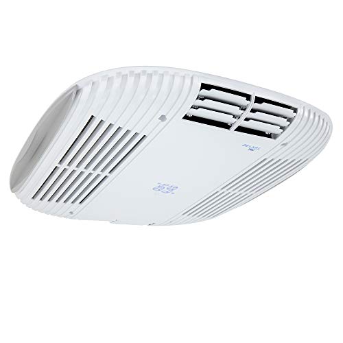 RecPro Aire acondicionado RV de bajo perfil 9.5K sin conductos | CA silenciosa | Solo refrigeración | Unidad de CA RV | Aire acondicionado para caravana (negro)