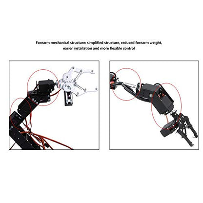 6DOF - Kit de garras de brazo mecánicas, manipulador DOF, robot industrial, agarre mecánico, piezas de robot automático