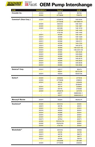 Seachoice Gold-Flo Kit de bomba de combustible electrónica de alto rendimiento, elevación de 24 pulgadas, 8.0-6.5 PSI, 45 GPH