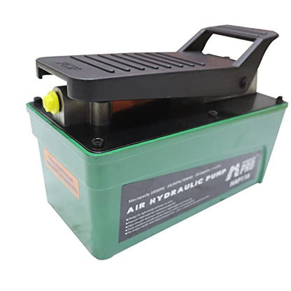HYDRAULIC PRO Bomba hidráulica de 10,000 PSI, bomba de pie hidráulica (acción simple), bomba de pie de pisada accionada por aire, verde