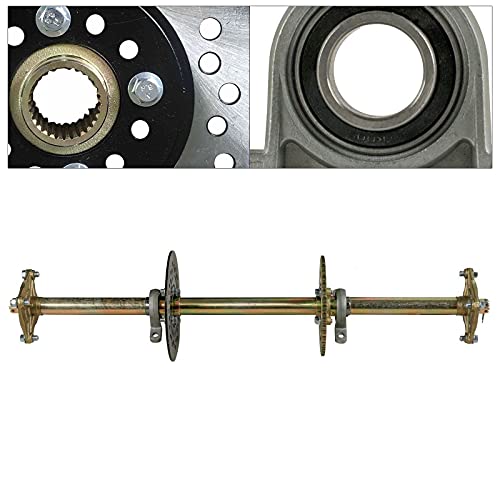 Kit de eje trasero de 815 mm con disco de freno de 7.5 pulgadas para bricolaje Go Kart Quad Trike Quad ATV