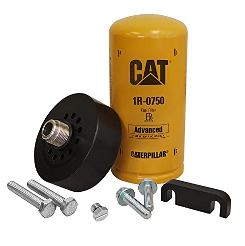 adaptador Duramax Cat con 1R-0750, tornillo de purga y espaciador