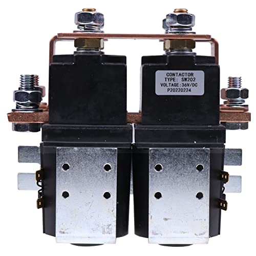 Solarhome Nuevo contactor de inversión de solenoide SW202 compatible con Albright Electric 24V 400A Albright 72V 80V bobina 400A Contactor de inversión Carrito de golf Manipulación de materiales de vehículos eléctricos