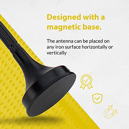 Antena omni de resorte direccional GSM con conector macho SMA, cable de 3 pies y base magnética, bandas 3G 4G LTE, ganancia de 12 dBi y 698-960/1710-2700 MHz