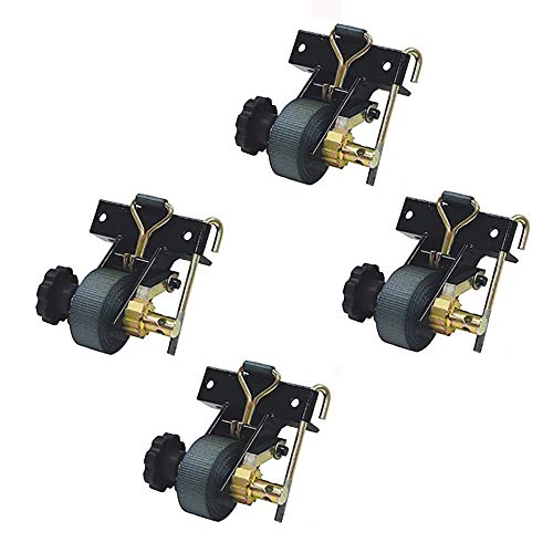 (4) Correas de amarre para estantes de escalera con tubo cuadrado de 1-1/2 pulgadas de ancho x 7 pies de largo