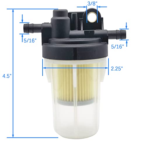 6A320-58862 - Filtro de combustible compatible con Kubota B2320 B2410 L2800 L3400 LX2610HSD M5640SU RTV-X1100CR RTV-X900G RTV900W sustituye a 6A320-5860 60 A320-59912 (juego de 2)