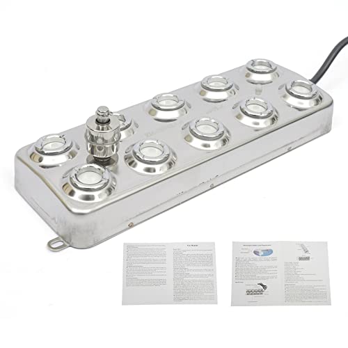 Humidificador ultrasónico de 10 cabezales para nebulización, 300 W, 6 KG/H, humidificador de aire con transformador, accesorios para agricultura escénica industrial, invernadero, hidroponía, jardín, césped, estanque