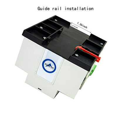 Control WiFi ATS W2R Switch Mini interruptor de transferencia automática de doble potencia de 2 fases, controlador montado en riel DIN, generador de espera de doble potencia 220 V 240 V interruptor de cambio (2P 100 amperios sin apagado)