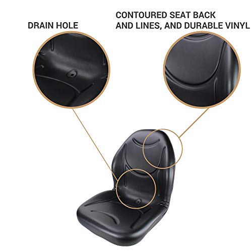 E-90-160-96 DirectFit™ Asiento negro con respaldo alto para Taylor-Dunn Bigfoot B5-440-36, Bigfoot B5-440-48, Bigfoot G-1500, Bigfoot