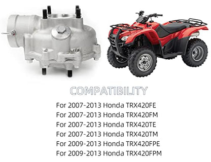 Conjunto diferencial trasero, casillero de engranajes de accionamiento final, conjunto diferencial de engranaje final trasero para Honda TRX420 2007-2013 Reemplazo # 41300-HP5-600
