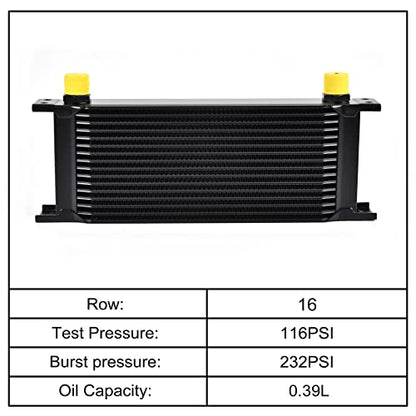 EVIL ENERGY - Kit enfriador aceite universal de aleación de aluminio negro