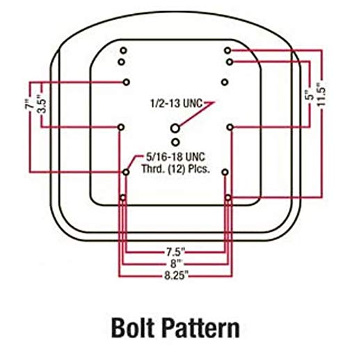 TM333BL - Cortacésped universal estilo Michigan para tractores Ford/New Holland