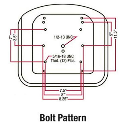 TM333BL - Cortacésped universal estilo Michigan para tractores Ford/New Holland