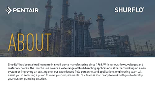 Pentair SHURflo 8000-543-236 Bomba de diafragma de demanda automática, 1.8 GPM con válvulas Viton, diafragma Santopreno, interruptor de demanda de 50 PSI, puerto hembra NPT de 12 V, 3/8 pulgadas