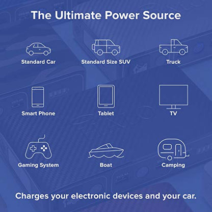 HALO Bolt - Cargador portátil de 58,830 mWh para teléfono y laptop, arrancador de automóvil con salida de corriente alterna y cargador de automóvil, dorado