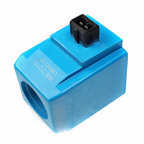 Bobina solenoide 02/124661 02124661 02-124661 para solenoide Eaton Vickers, 12 V 30 W, compatible con JCB 3CX 4CX 1500B 4C