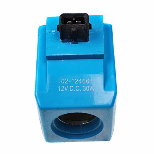 Bobina solenoide 02/124661 02124661 02-124661 para solenoide Eaton Vickers, 12 V 30 W, compatible con JCB 3CX 4CX 1500B 4C