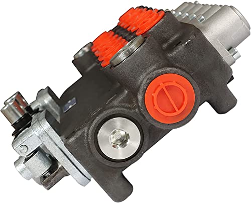 Válvula hidráulica de control Joystic direccional – 6 bocinas 21 GPM 3625 PSI puertos SAE válvula hidráulica de doble acción con 2 joystick para tractores, cargadores, tanques, cargadores, divisores de troncos