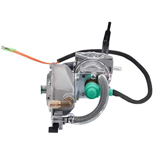 HIPA carburador de combustible dual para generador GX390 188F, conversión LPG NG, con salida 4.5-5.5 KW y obturador manual.