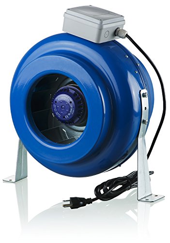 VENTS-US Ventilador de conducto en línea de metal con certificación ETL VKM 250 y certificado HVI de 678 CFM para conductos de 10 pulgadas con un impulsor centrífugo. Se puede utilizar como ventilador de refuerzo de suministro o de extracto