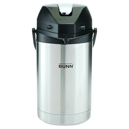 BUNN Airpot de acción con palanca de 2.5 litros, acero inoxidable, 32125.000