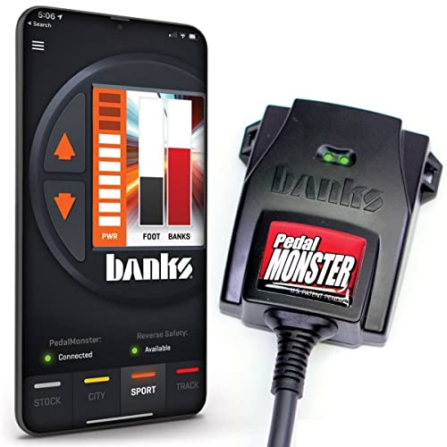 Precision Parts Banks Power 64310-C Pedal Monster Kit para uso con teléfono compatible con gas F250/F350 Diesel 6.7 y 6.2/7.3