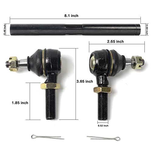 Juego de 2 barras de acoplamiento de dirección y eje para carrito de golf, repuesto # 70074-G01 70074-G02 para carrito de golf EZGO TXT Medalist 1994-2000