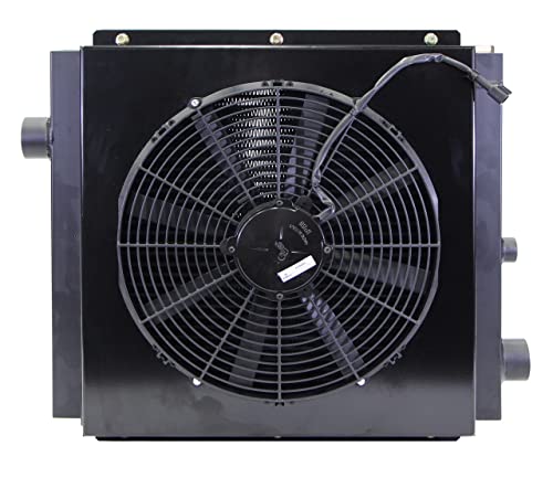 Ventilador de aceite hidráulico móvil y cubierta modelo DC-35 (12 voltios W/OC-64) con o sin válvula de derivación (8 bares (116 psi) Bypass