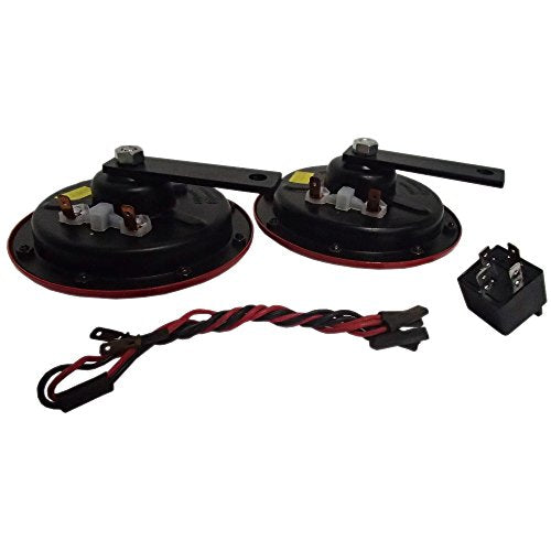 Hella 003399801 - Juego de cuerno de cuerno de doble color rojo