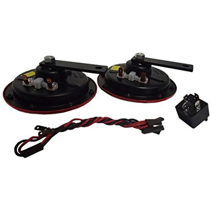 Hella 003399801 - Juego de cuerno de cuerno de doble color rojo