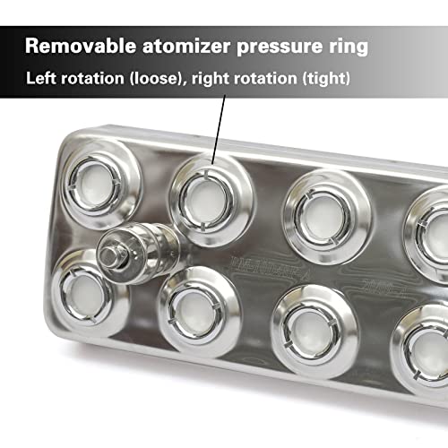 Humidificador ultrasónico de 10 cabezales para nebulización, 300 W, 6 KG/H, humidificador de aire con transformador, accesorios para agricultura escénica industrial, invernadero, hidroponía, jardín, césped, estanque