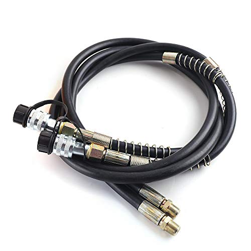 Bomba hidráulica de accionamiento eléctrico de 110 V, bomba hidráulica de doble efecto de 750 W + interruptor de pedal de válvula solenoide para perforación/doblado/máquina Jack 7L Capacidad 66.1 lbs