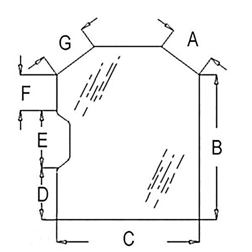 6729776 Una puerta de vidrio tintado para Bobcat A220 S175 S185 T190 T200 751G 753G