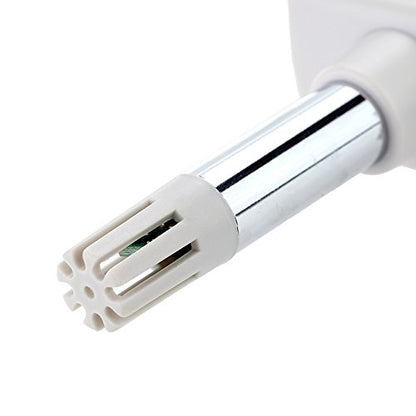 Mengshen Psicrómetro digital – Medidor de humedad de temperatura de retroiluminación portátil con punto de rocío y temperatura de bombilla húmeda – Batería incluida, M350