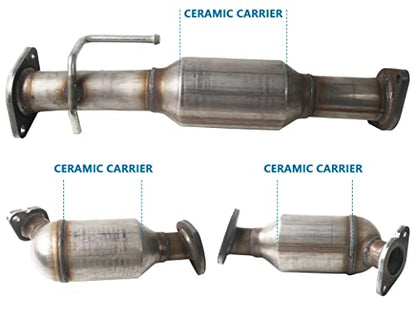 Convertidor catalítico 3 piezas 3.6L V6 compatible con Chevrolet Traverse GMC Acadia Saturn Outlook Buick Enclave 2007-2017 Reemplaza 16574 16709 16710