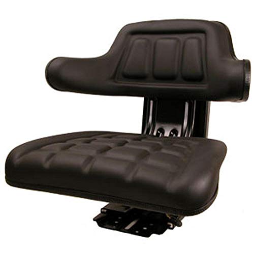 Asiento de tractor universal negro con base y orugas para Ford New Holland compatible con Case-IH