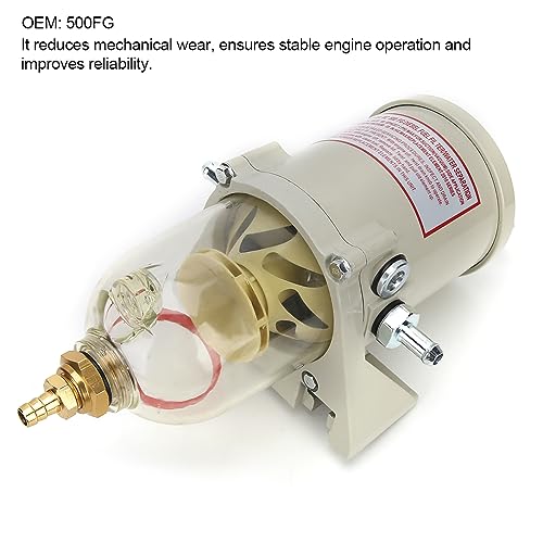 Separador de agua para Diesel del coche, ensamblaje del separador de agua del filtro de combustible para Diesel del motor con junta de tornillo 500FG