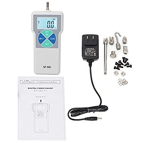 SF-500 Force Gauge Medidor de Fuerza Digital Probador de Empuje y Tracción 500N 100-240V Medidor de Fuerza Digital Probador de Empuje y Tracción Medidor Dinamómetro (Enchufe Estadounidense)