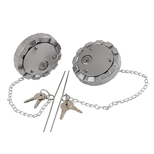 DICMIC 2 tapas de gas diésel con bloqueo de giro, rosca de 3 1/2 pulgadas 5.5 TPI, aluminio compatible con Kenworth Peterbilt Freightliner Western Star