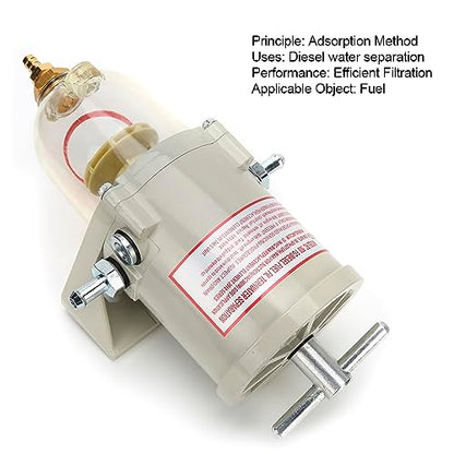 Separador de agua para Diesel del coche, ensamblaje del separador de agua del filtro de combustible para Diesel del motor con junta de tornillo 500FG