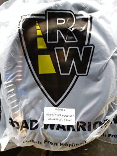 Línea de aire de goma roja y azul y asas Gladhand rojo y azul, 15 pies de latón 1/2 pulgadas, accesorios giratorios, Ref:11-8115, 179.3009.151